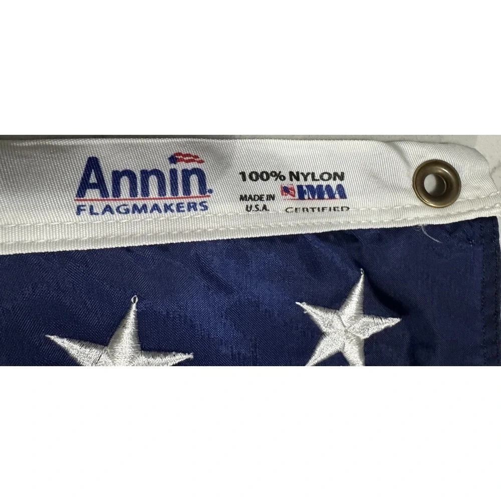 Annin American Flag 3x5 Nylon Embroidered Stars Sewn Stripes Outdoor Made In USA